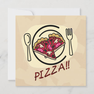 Pizza Party Child's Birthday Invitation