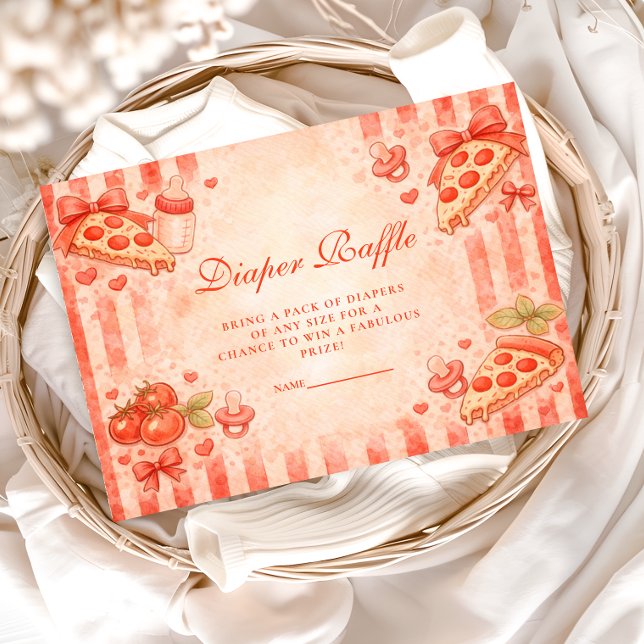 Pizza Party Diapper Raffle Enclosure Card (Creator Uploaded)