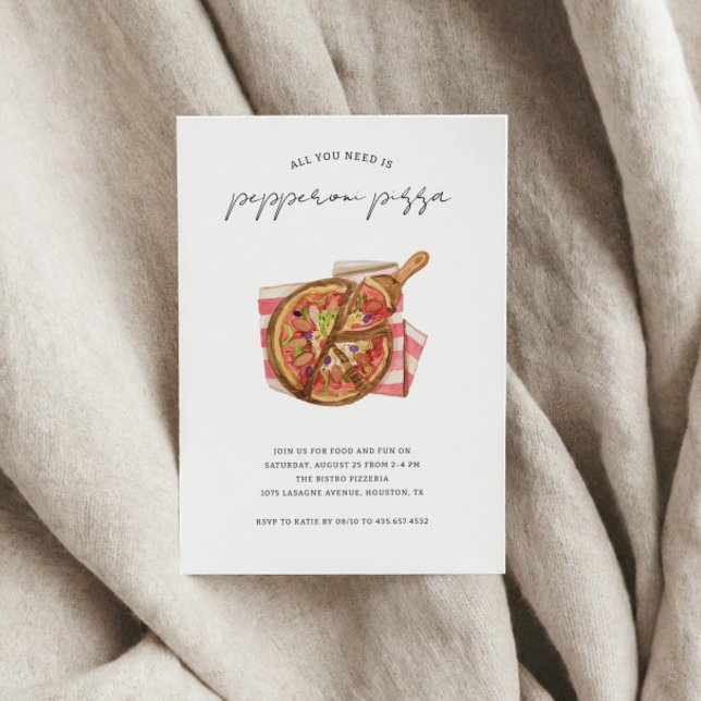 Pizza Party Extravaganza Birthday Celebration Invitation (Creator Uploaded)