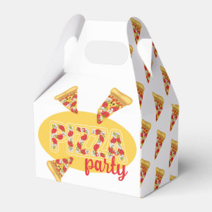 Pizza party favor boxes