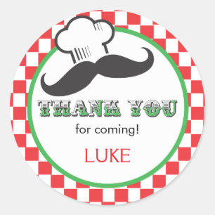 Pizza Party Favor Sticker