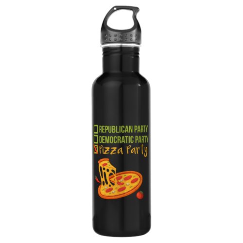 Pizza Party _ Funny Novelty Voting Political Water Bottle