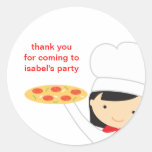 Pizza Party Girl Stickers
