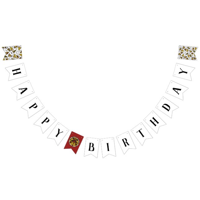 Pizza Party Happy Birthday Banner (All)