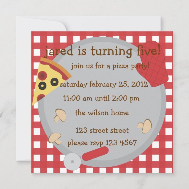 Pizza Party!. Invitation (Front)