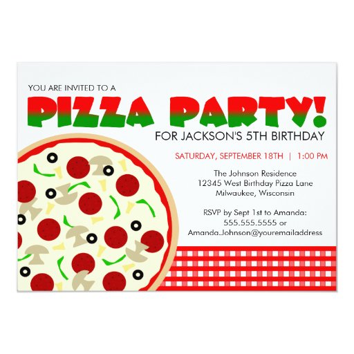 Pizza Party Invitation | Zazzle