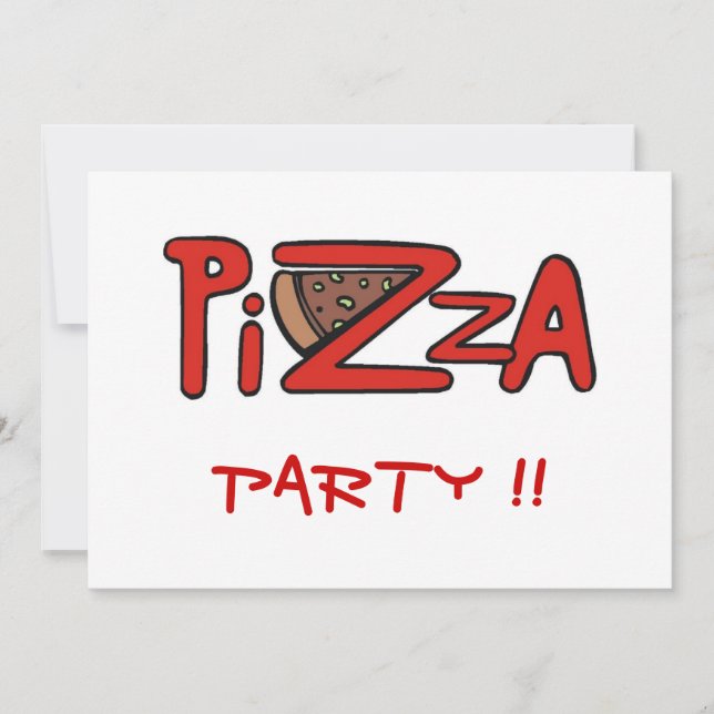 Pizza Party Invitation (Front)