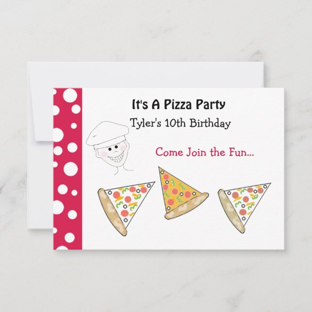 Pizza Party Invitation (Front)