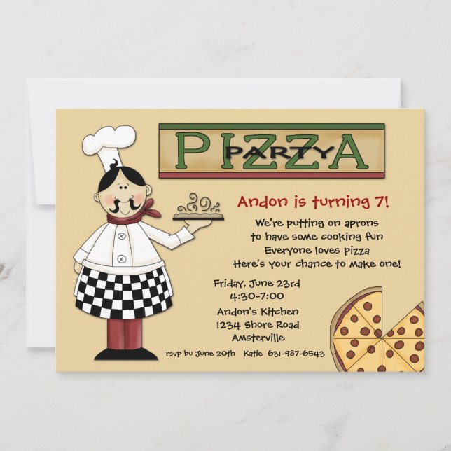 Pizza Party Invitation (Front)