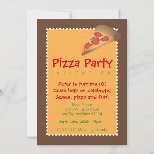 Pizza Party Invitation