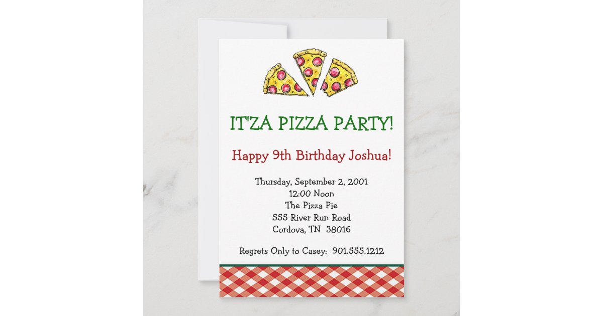 Pizza Party Invitation | Zazzle