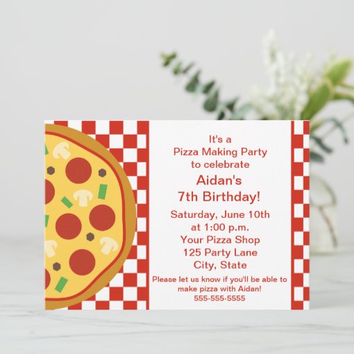 Pizza Party Invitation | Zazzle