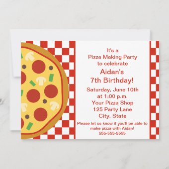 Pizza Party Invitation | Zazzle