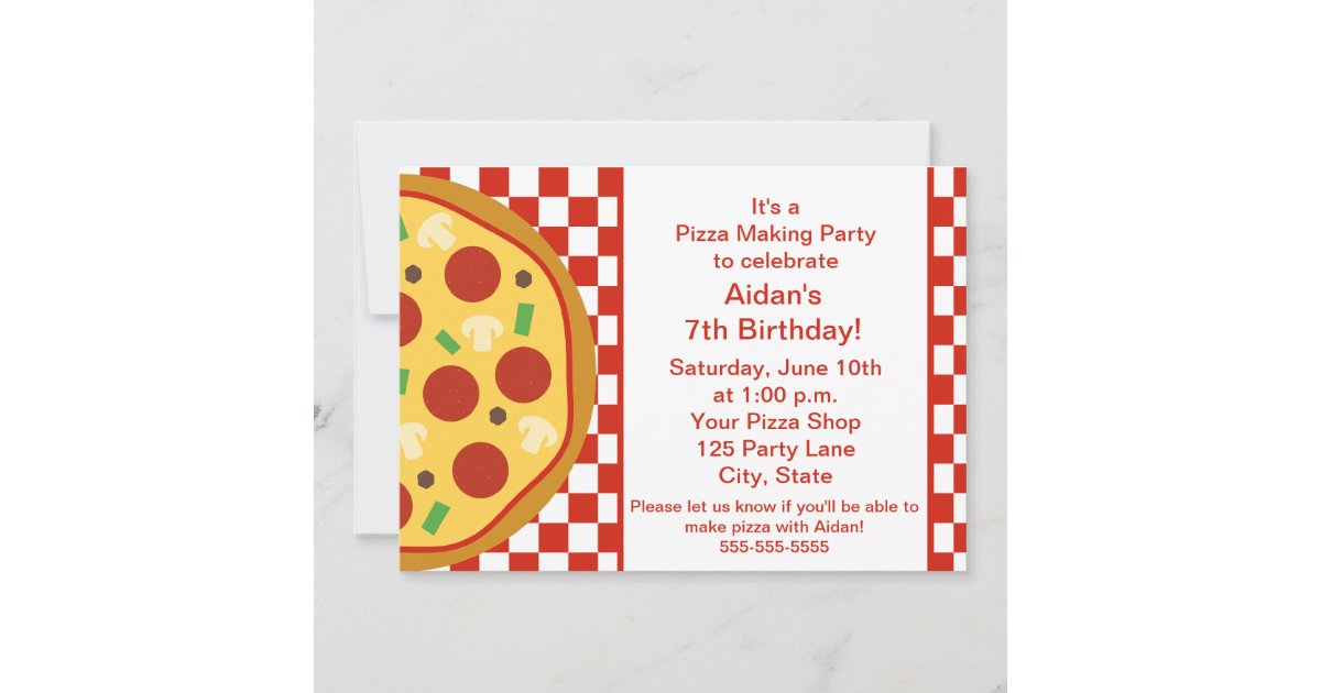 Pizza Party Invitation | Zazzle