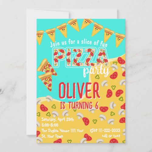 Pizza party invitation