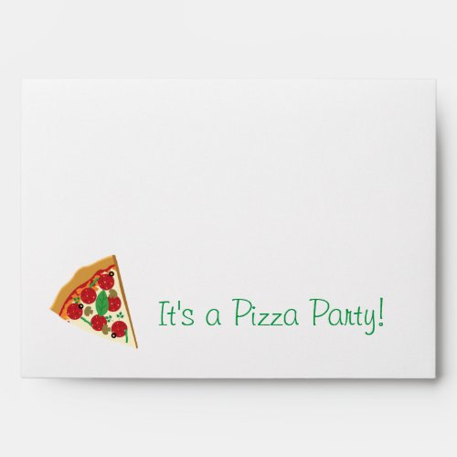 Pizza Party Invitation Envelope
