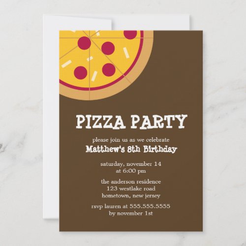 Pizza Party Invitations