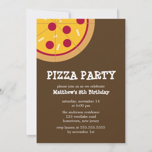 Pizza Party Invitations | Zazzle