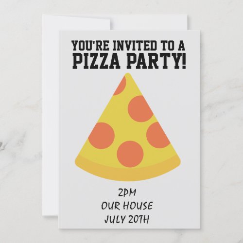 PIZZA PARTY INVITATIONS