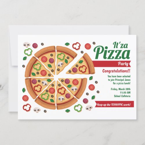 Pizza Party Invitations