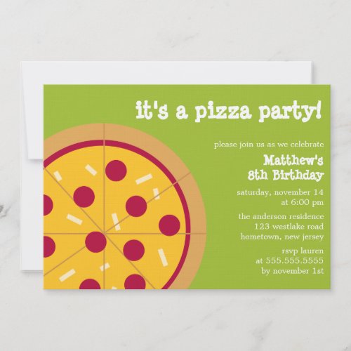 Pizza Party Invitations