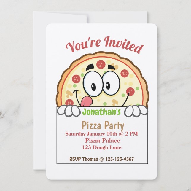 Pizza Party Invite (Front)