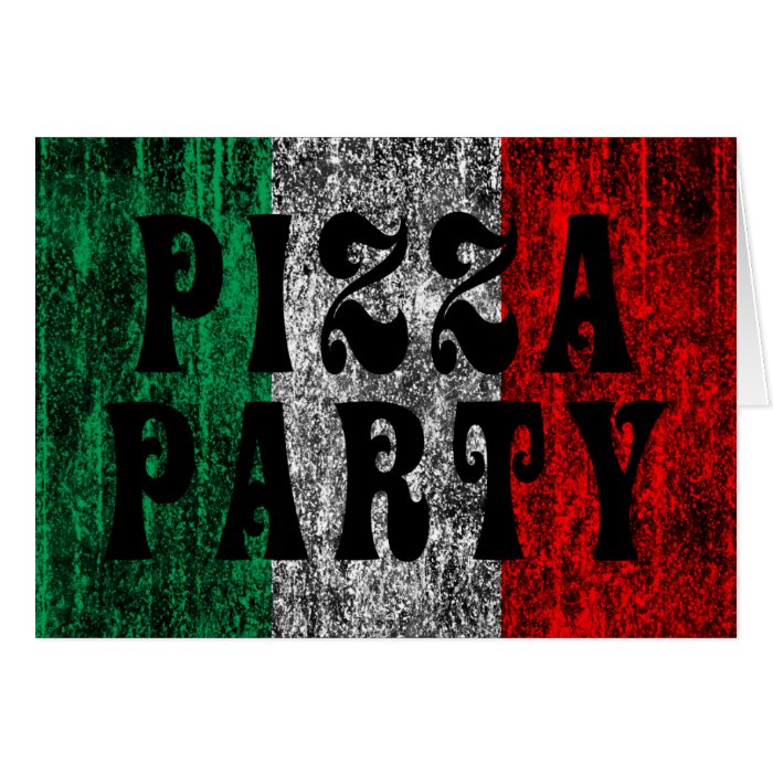 pizza party (italian flag) card