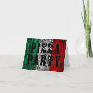Pizza party (Italian flag) Invitation