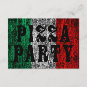 pizza party (italian flag) invitation