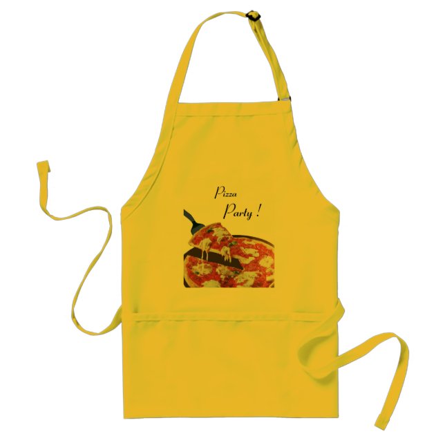 PIZZA PARTY, ITALIAN KITCHEN dinner, brunch Adult Apron (Front)