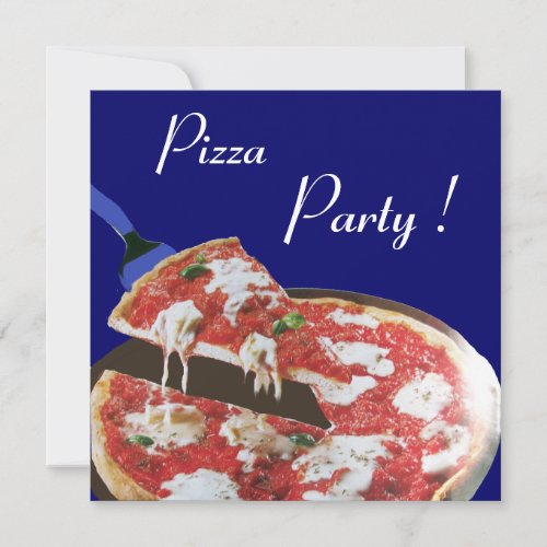 PIZZA PARTY ITALIAN KITCHEN dinner brunchblue Invitation