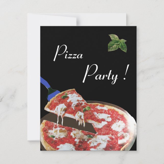 PIZZA PARTY, ITALIAN KITCHEN dinner, brunch Invitation (Front)