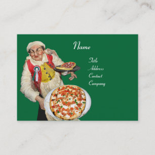 PIZZA PARTY ITALIAN KITCHEN, PIZZERIA ,black green Business Card
