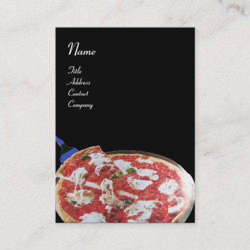 PIZZA PARTY ITALIAN KITCHEN RESTAURANT black red Business Card