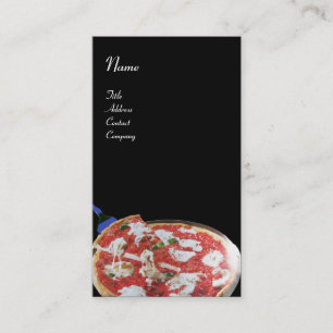 PIZZA PARTY ITALIAN KITCHEN, RESTAURANT ,black red Business Card