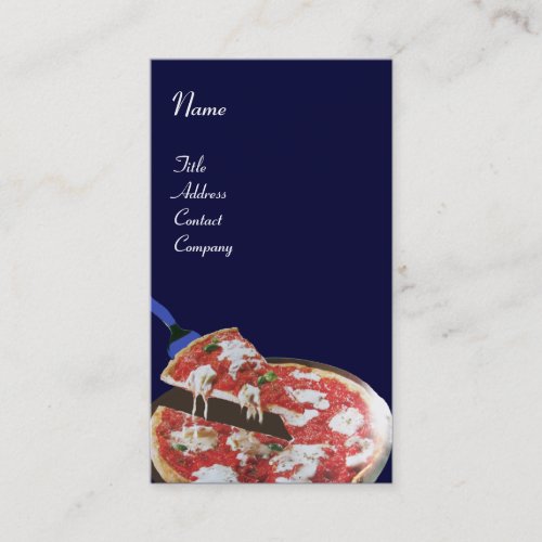 PIZZA PARTY ITALIAN KITCHEN RESTAURANT blue red Business Card