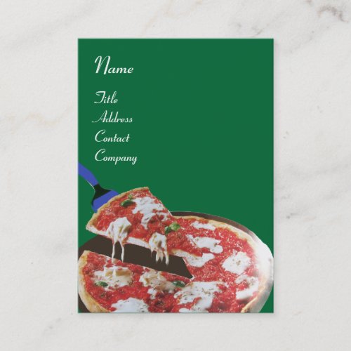 PIZZA PARTY ITALIAN KITCHEN RESTAURANT green red Business Card