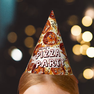Pizza Party Kids Birthday Hat
