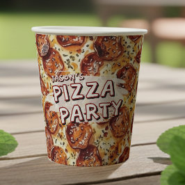 Pizza Party Kids Birthday Paper Cups