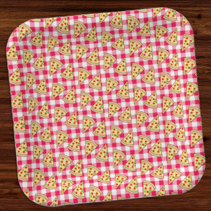 Pizza Party Kids Birthday Paper Plates
