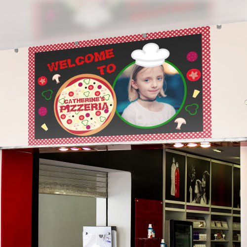 Pizza Party Kids Birthday Pizzaria Banner