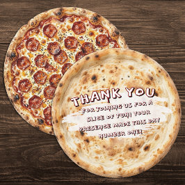 Pizza Party Kids Birthday Thank You Card