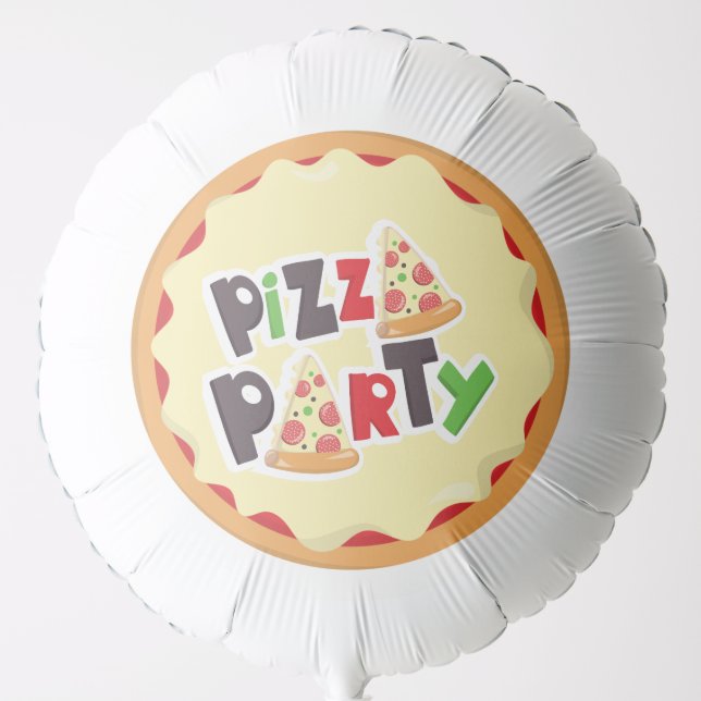Pizza Party - Large Helium Balloon (Front)