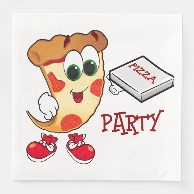 Pizza Party Napkins (Front)