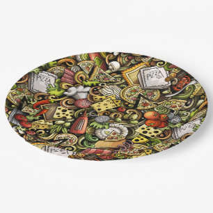 Pizza Party Paper Plate