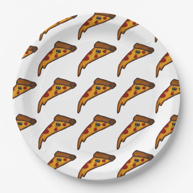Pizza Party Paper Plate (Front)