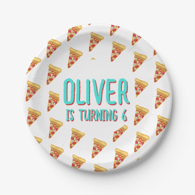 Pizza party paper plates (Front)