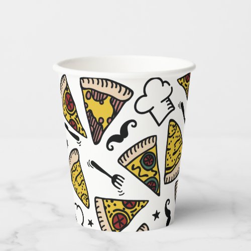 Pizza Party Pattern Paper Cups