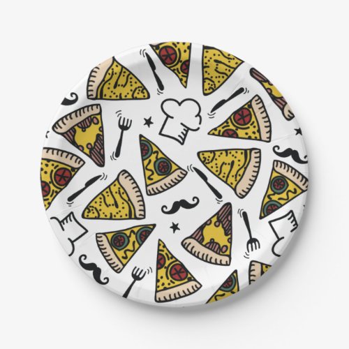 Pizza Party Pattern Plate