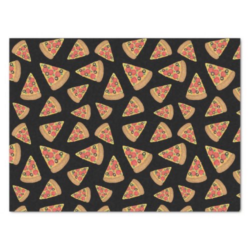 Pizza Party Pepperoni Novelty Black Tissue Paper